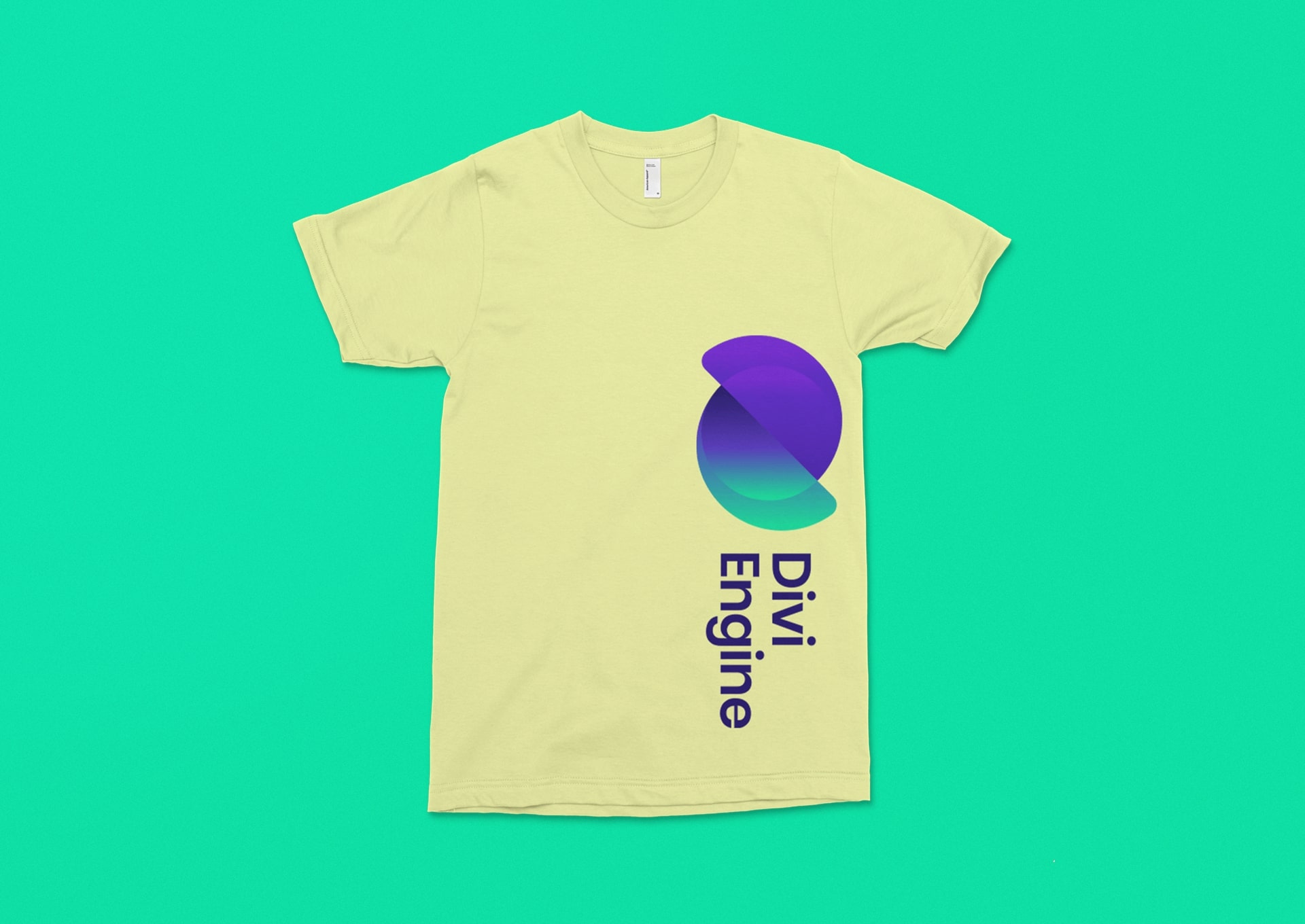 Shirt-3-yellow-front.jpg Divi Engine Tee - Image 1